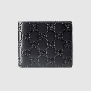 Authentic Gucci Guccissima Bi-fold Wallet Black
